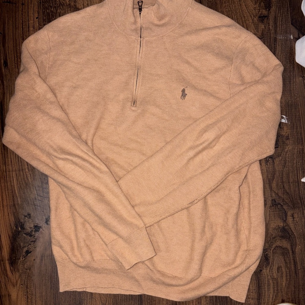 Polo Ralph Lauren Tan Zip-Up Sweater
